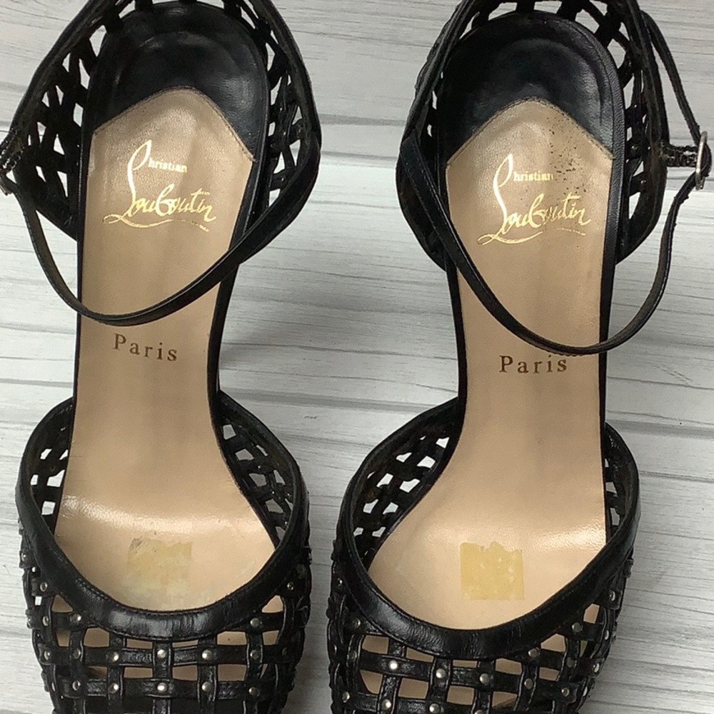 Christian Louboutin Black Cut-Out Heels - Picture 12 of 13